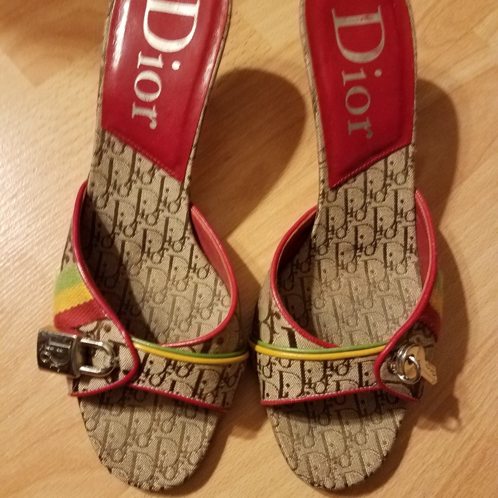 Dior Rasta Mule Kitten Heels 38.5 / 8.5 real fit 8